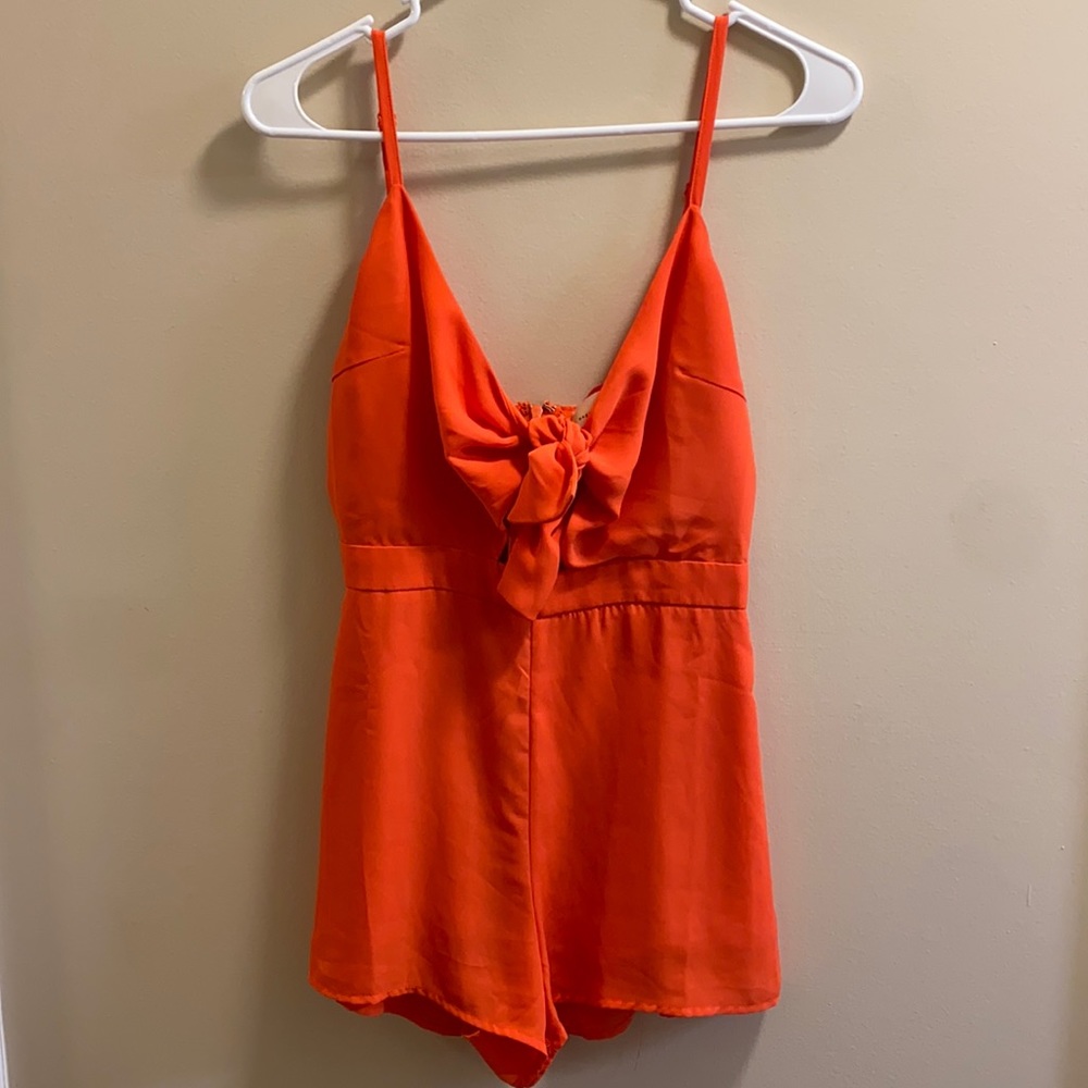 Spicy! Bright orange short romper